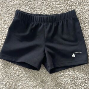 Black Athletic Shorts with Star Logo